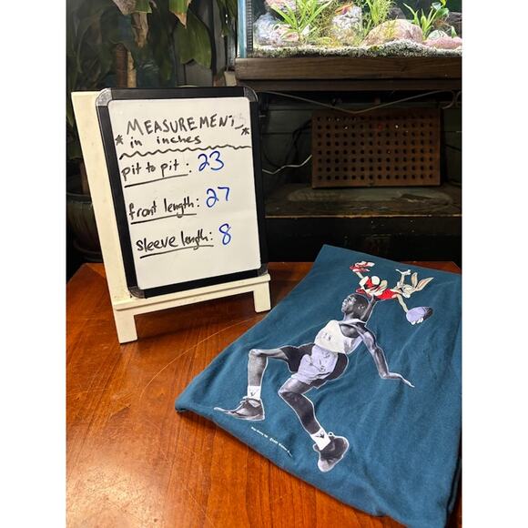 Vintage Nike Space Jam Michael "Hare Jordan" T-Shirt 1991 USA Blue Men's XL VTG - Picture 15 of 15